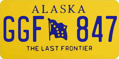 AK license plate GGF847
