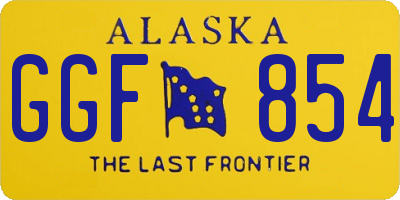 AK license plate GGF854