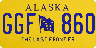 AK license plate GGF860
