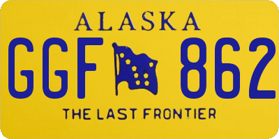 AK license plate GGF862