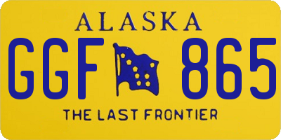 AK license plate GGF865