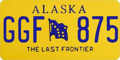 AK license plate GGF875