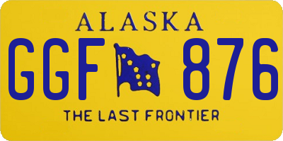 AK license plate GGF876