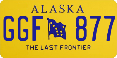 AK license plate GGF877