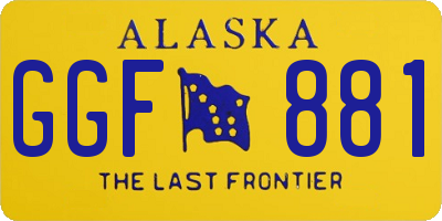 AK license plate GGF881