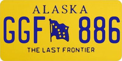 AK license plate GGF886