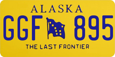 AK license plate GGF895