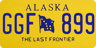 AK license plate GGF899