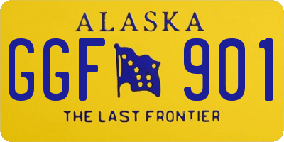 AK license plate GGF901