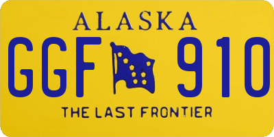 AK license plate GGF910