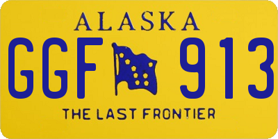 AK license plate GGF913