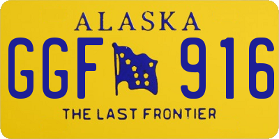 AK license plate GGF916