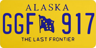 AK license plate GGF917