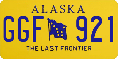 AK license plate GGF921