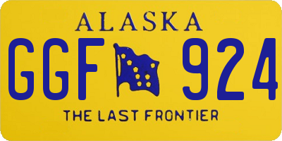 AK license plate GGF924