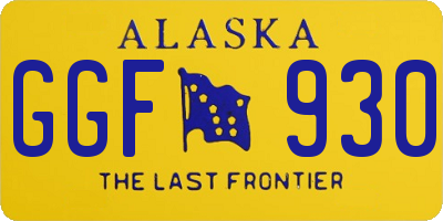 AK license plate GGF930
