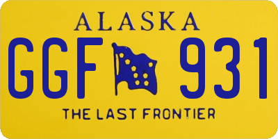 AK license plate GGF931