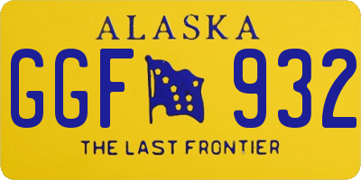 AK license plate GGF932