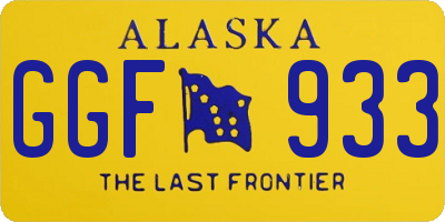 AK license plate GGF933
