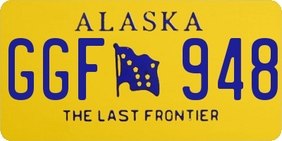 AK license plate GGF948