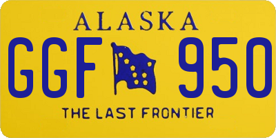 AK license plate GGF950