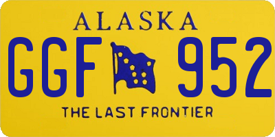AK license plate GGF952