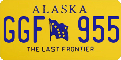 AK license plate GGF955