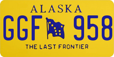 AK license plate GGF958