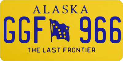 AK license plate GGF966