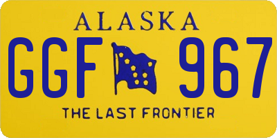 AK license plate GGF967