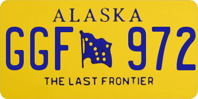 AK license plate GGF972