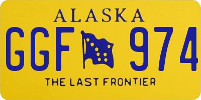 AK license plate GGF974