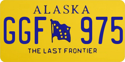 AK license plate GGF975
