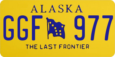 AK license plate GGF977