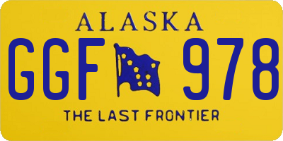 AK license plate GGF978