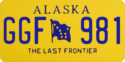 AK license plate GGF981
