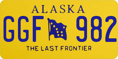 AK license plate GGF982