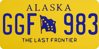 AK license plate GGF983