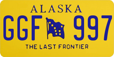 AK license plate GGF997