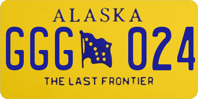 AK license plate GGG024