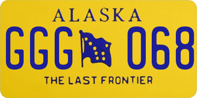 AK license plate GGG068