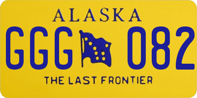 AK license plate GGG082