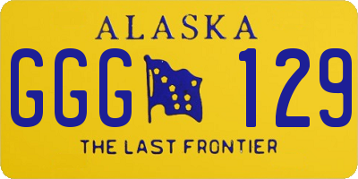 AK license plate GGG129