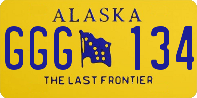 AK license plate GGG134