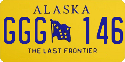 AK license plate GGG146