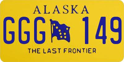 AK license plate GGG149