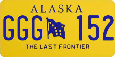AK license plate GGG152