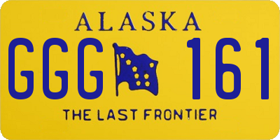 AK license plate GGG161