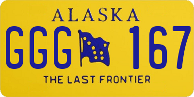 AK license plate GGG167