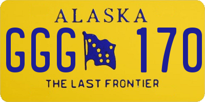AK license plate GGG170